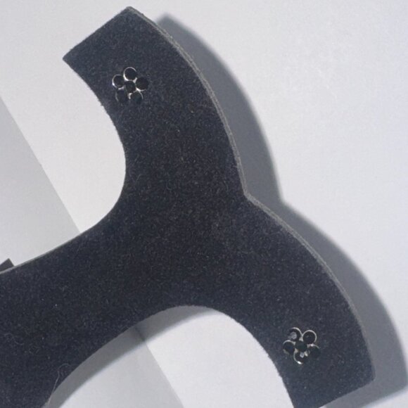 7mm Black Flower Cz And Sterling Post Earrings - Picture 7 of 9